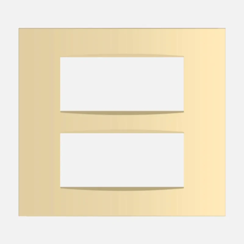NORISYS CUBE Series 16M Vector Plate with Frame (Matt Gold & Cocoa Brown)