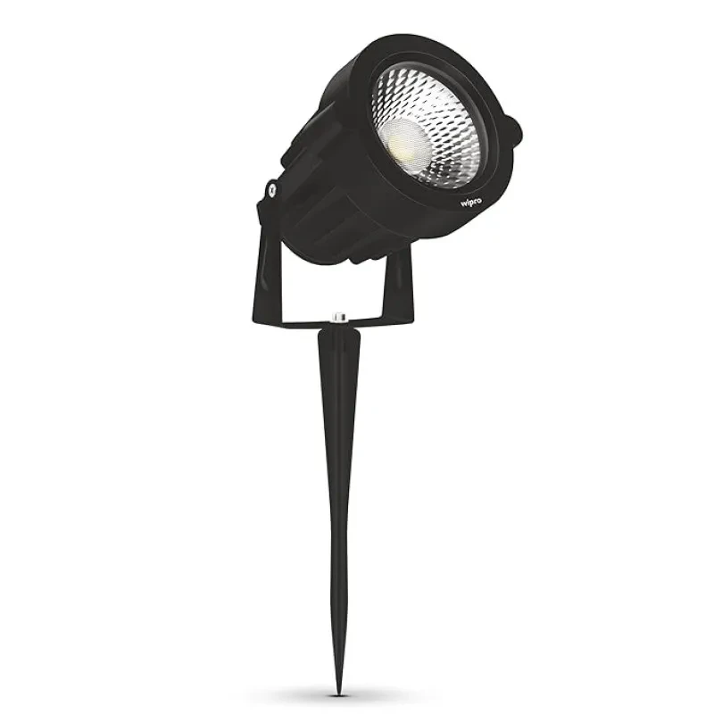 Wipro Garnet 12w Spike Light for Garden, Ground, Parking, Landscapes | Warm White (2700K) | Aluminium Die cast Body | Heat Sink | Reflector Technology for Sharp Beam | IP 65 | Pack of 1