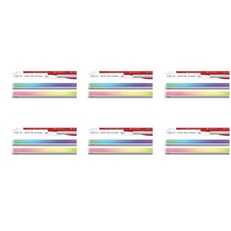 wipro Next Smart Wi-Fi 24W CCT+RGB LED Batten | 16 Million Colours | White Tunable | Dimmable |Scheduling |Scene Creation |Smart Grouping of Lights |Amazon Alexa & Google Asst. Compatible |Pack of 6
