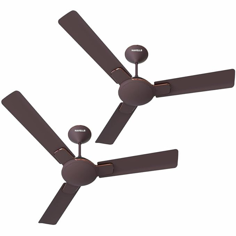 Havells 1200Mm Enticer Energy Saving Ceiling Fan (4 stars, Espresso Brown Copper, Pack Of 2)