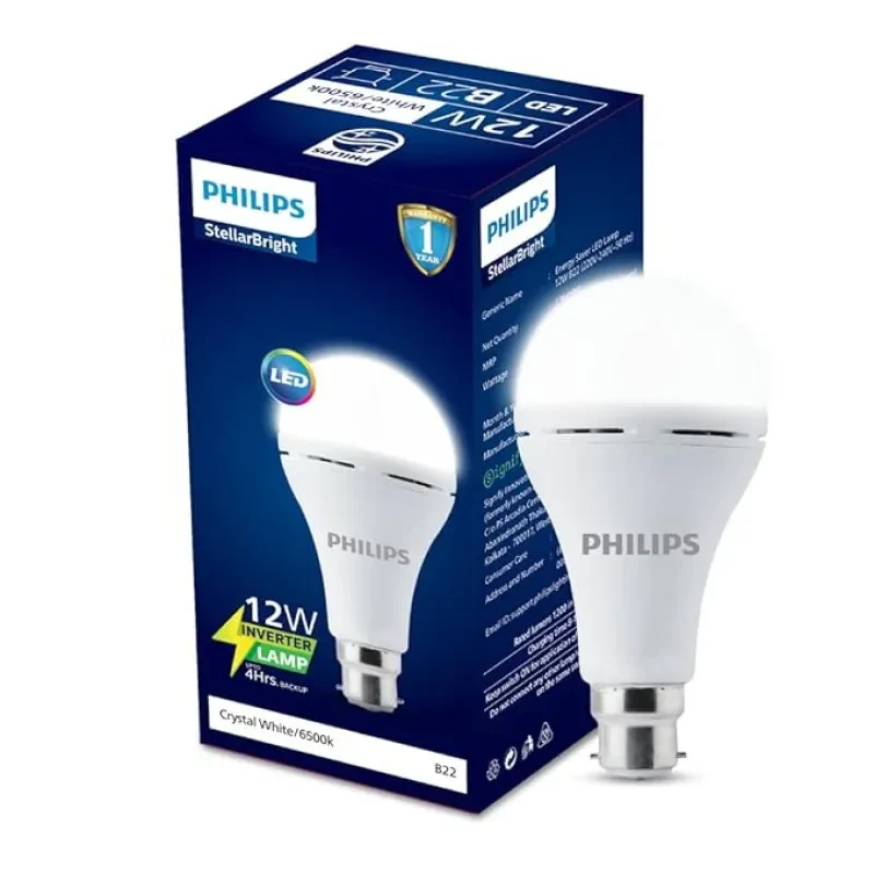 Philips 12W Emergency Bulb | Rechargeable Emergency Bulb for Power Cuts | Backup : 4hrs, Cool Day Light,Pack of 1