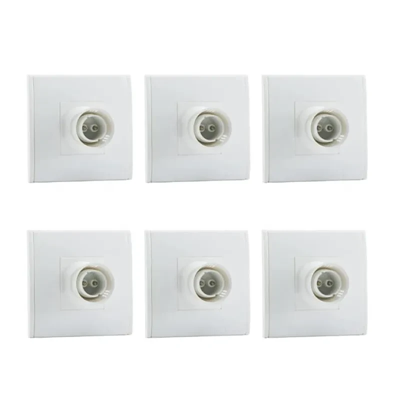 Philips Modular Lamp Holder B22 Straight, Pack of 6 (White)