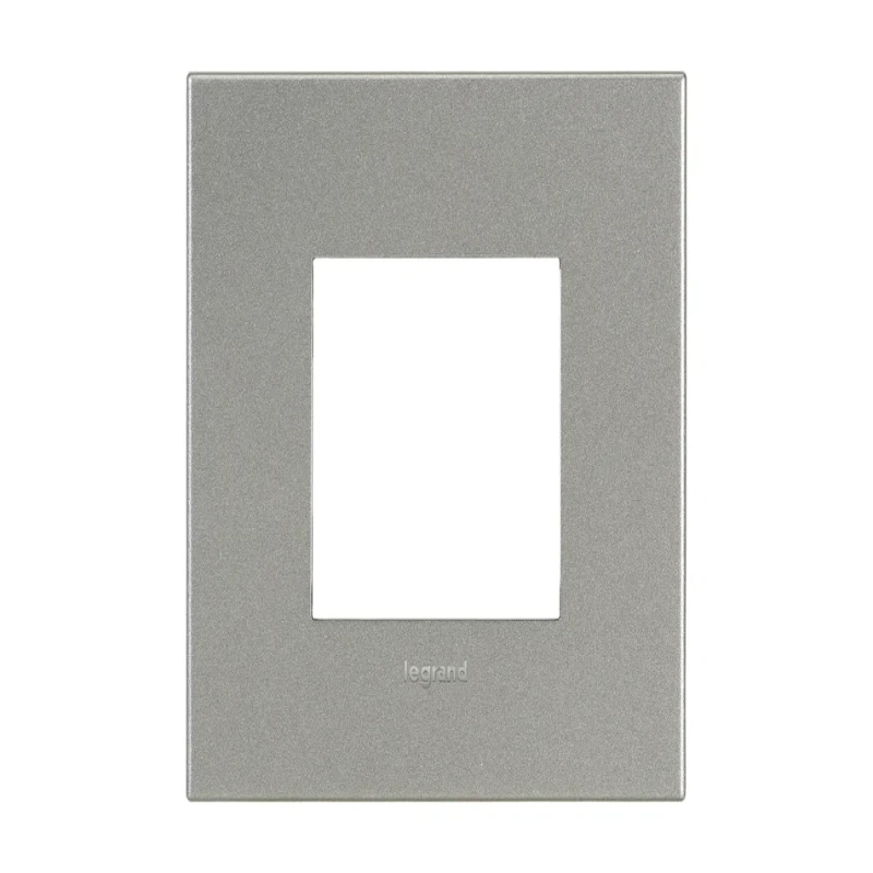Legrand Arteor Square Cover Plate w Overmoulded Frame 2 Module (Magnesium & Champagne)