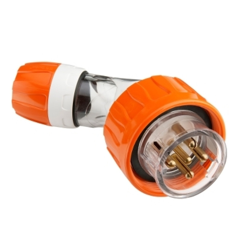 Schneider 56 Series IP66 - 500V 20A - 5 Round Pins Plugs and Extension Sockets Angle Plugs - (56PA520-EO)