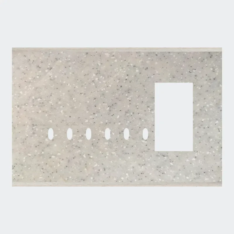 Norisys TG9 8M Solid Marble Finish Plate with 6 holes + 2M Window