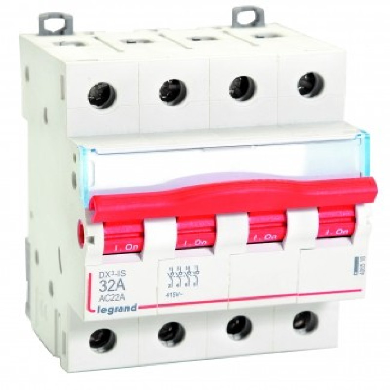Legrand DX3 Isolators - Four Pole 415 V~ (32A)