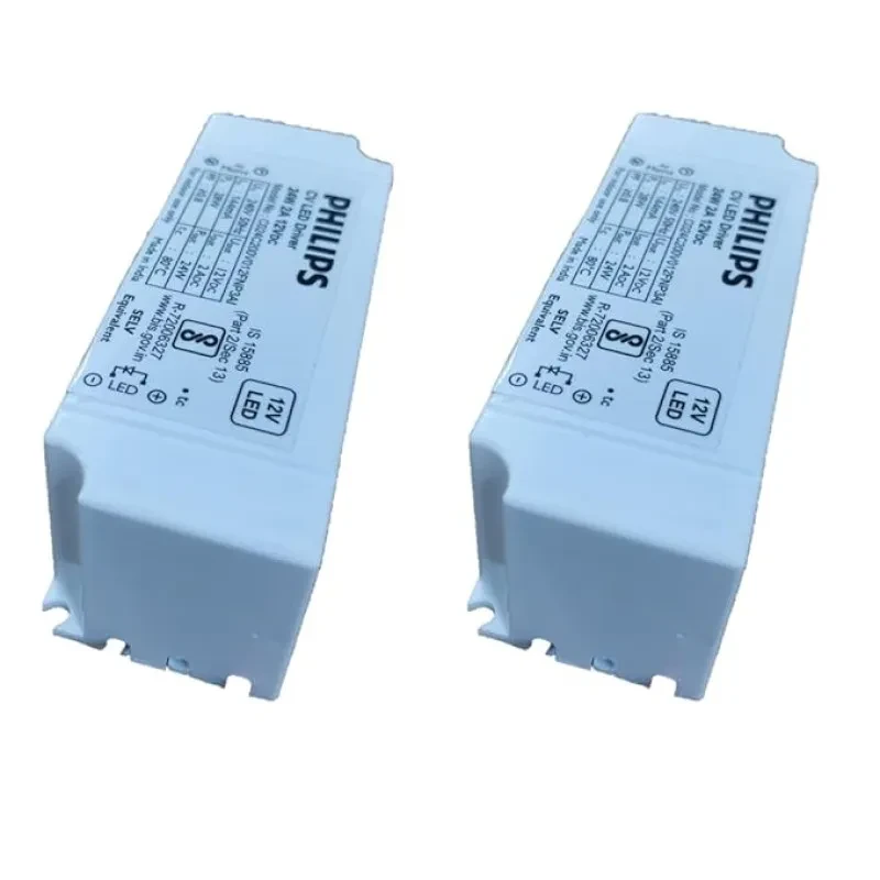 PHILIPS Strip Light 24-watt LED Transformer | LED Strip 2A Driver for Power Supply | White, Pack of 2
