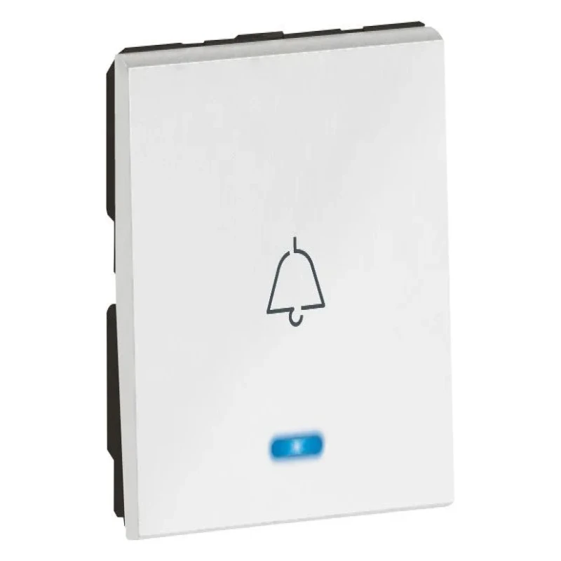 Legrand Arteor Bell Push - 6A SP - 1Way w Blue Indicator - 2Module
