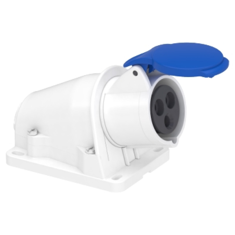 Schneider 16A 2P + E screw-socket-angled - IP44 200...250 V AC - (PKF16W423)