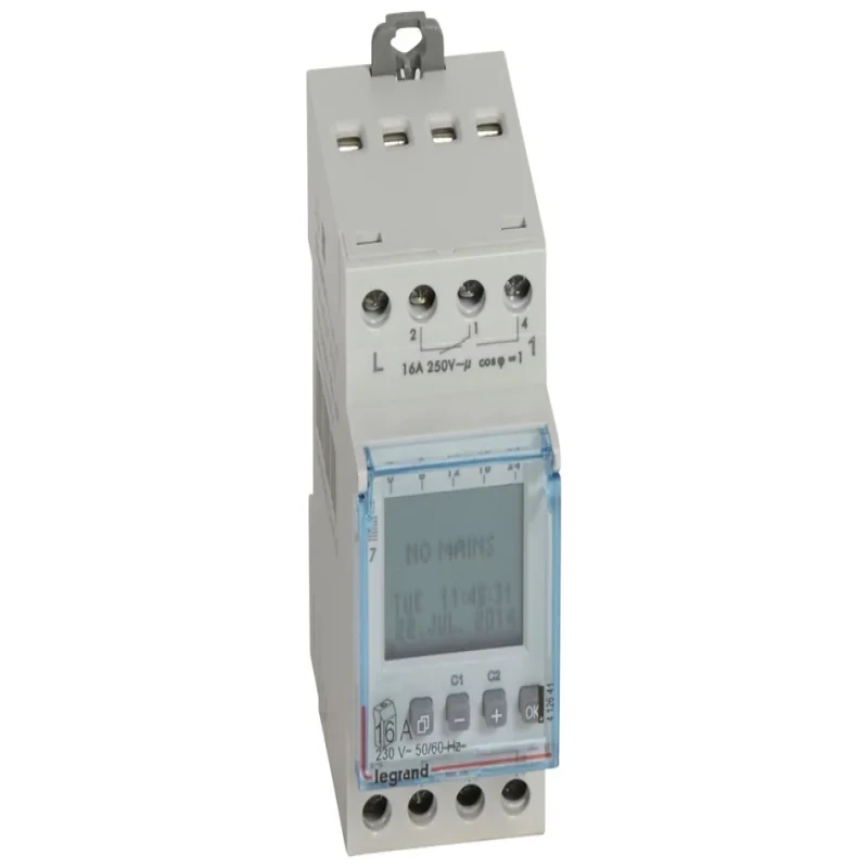 Legrand DX3 Time Switches - AlphaRex3 D22 2 output 16A-250V~- 50/60Hz 2x28 programmes 2 Channel (2M)