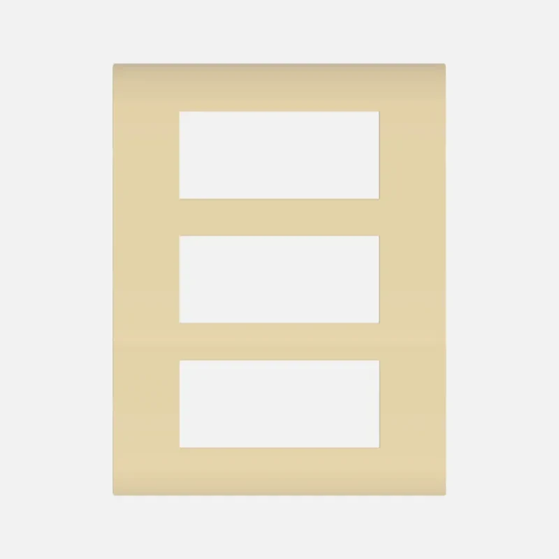 NORISYS CUBE Series 21M Smart Plate with Frame (Matt Gold & Cocoa Brown)