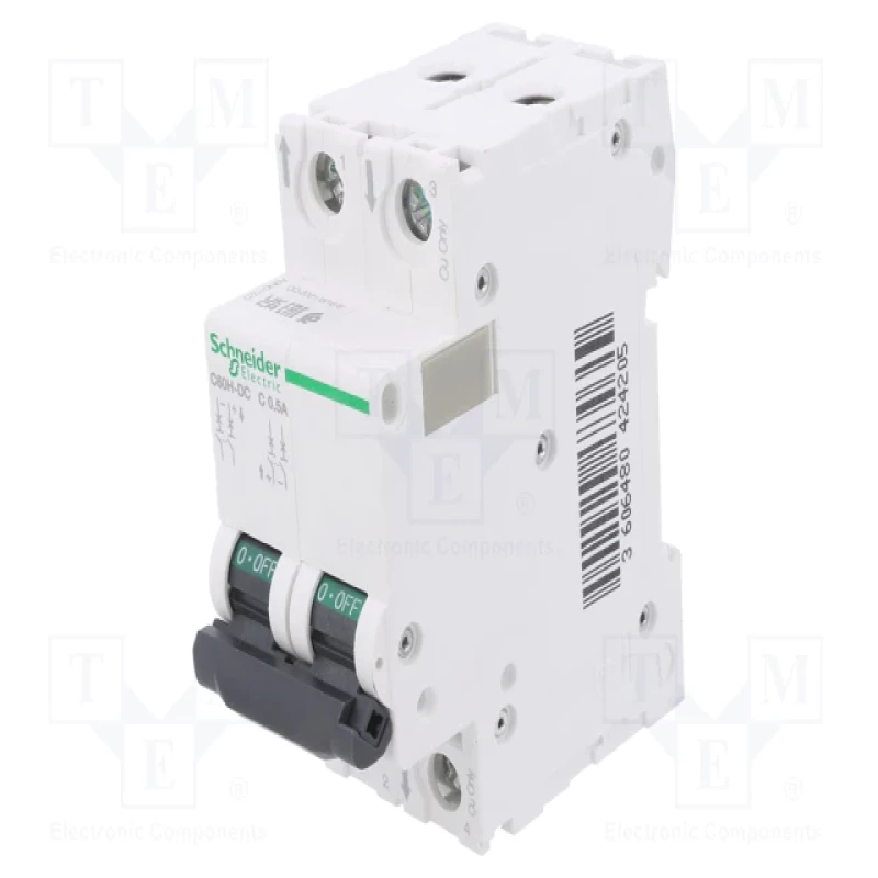 Schneider MCBs - DC - C60 H - 2 pole - 0.5A A9N61520