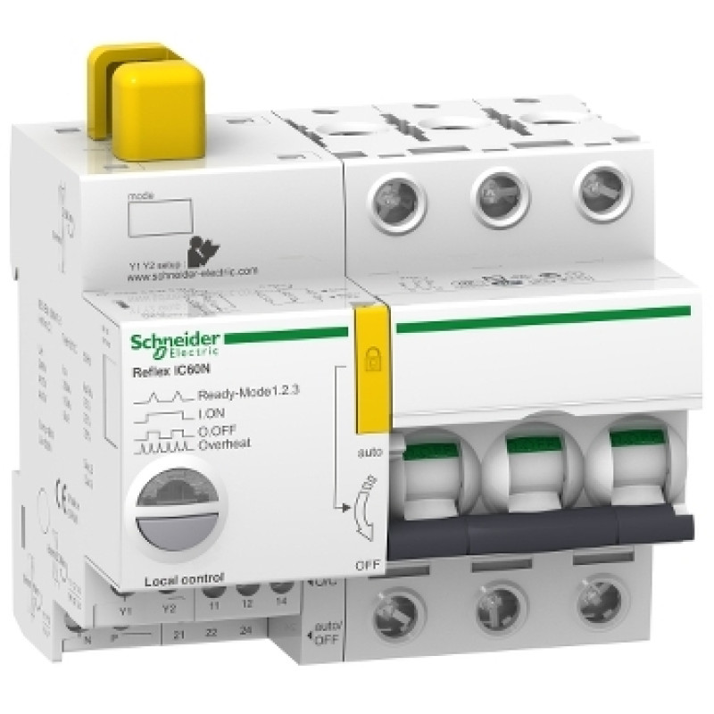 Schneider Reflex iC60 - Integrated Control & Overcurrent Protection Device - C Curve - Triple Pole - 16A - (A9C62316)