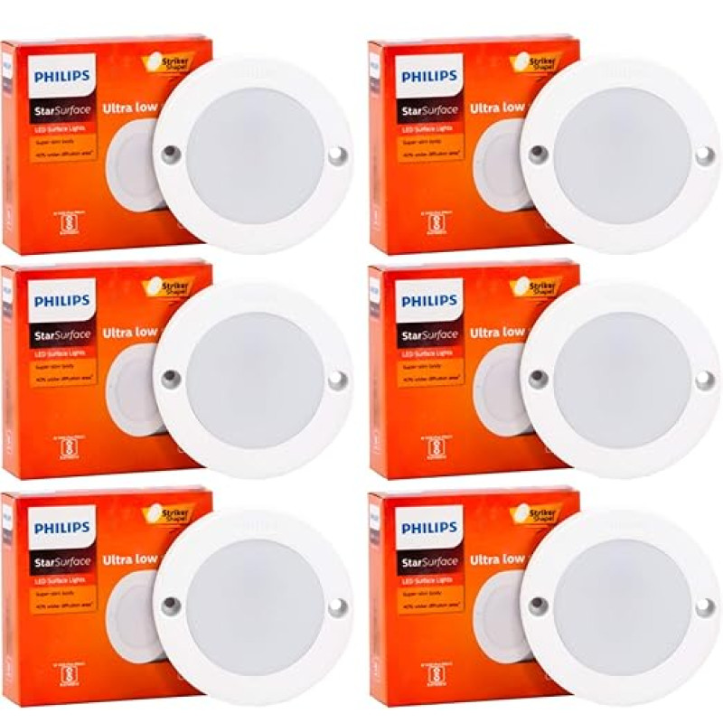 Philips 59289-pk6 3 Watts LED Cabinet Light, White, Striker