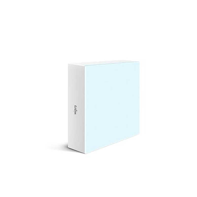wipro Garnet 6W Rimless Square LED Surface Panel | Cool White Light (6500K) | Elegant Rimless Design for Wider Spread of Light | Surface Mounted LED Down Light for Ceiling | Pack of 1