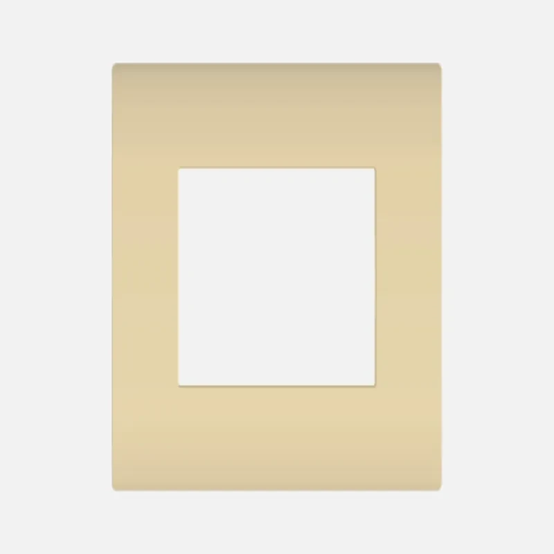 NORISYS CUBE Series 3M Smart Plate with Frame (Matt Gold & Cocoa Brown)