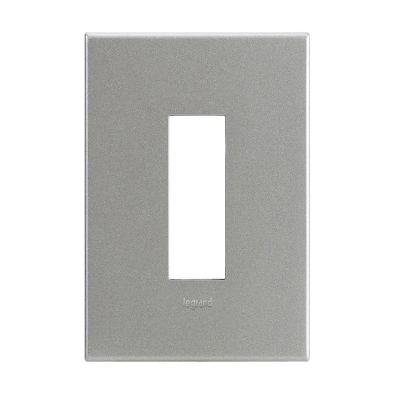 Legrand Arteor Square Cover Plate w Overmoulded Frame 1 Module (Magnesium & Champagne)