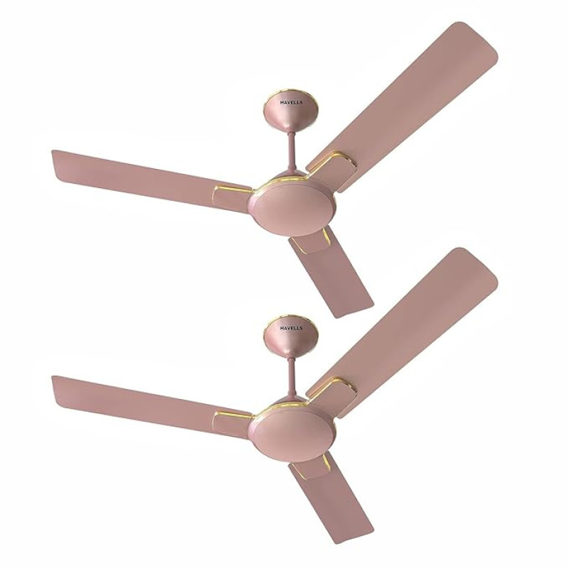 Havells 1200Mm Enticer Energy Saving Ceiling Fan (4 stars, Rose Gold, Pack Of 2)