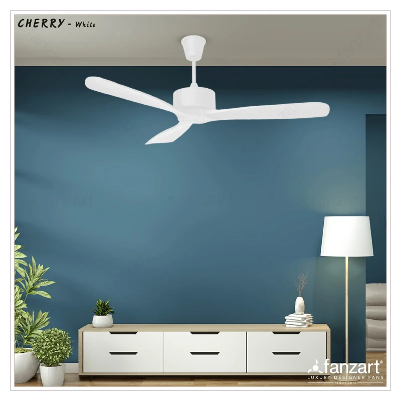 Fanzart  Cherry – 52″ Modern Wooden Fan with 3 Customizable Hand Crafted Natural Wooden Blades