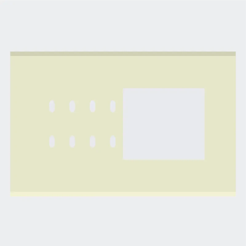 Norisys 8M Solid Glass Plate with 8 holes + 4M Window