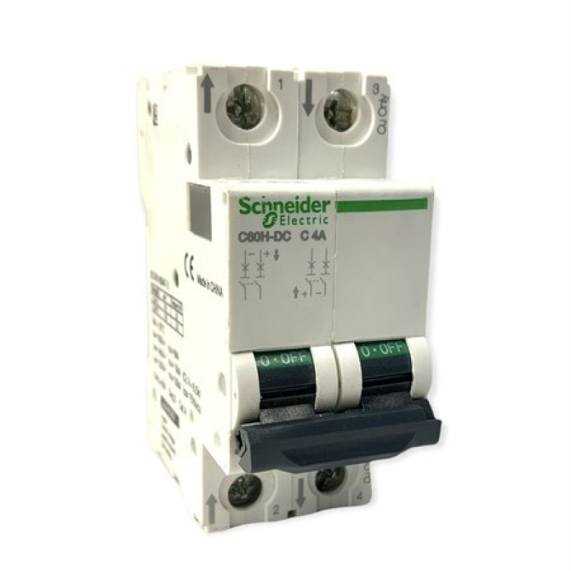 Schneider MCBs - DC - C60 H -2 pole - 4A  (A9N61524 )