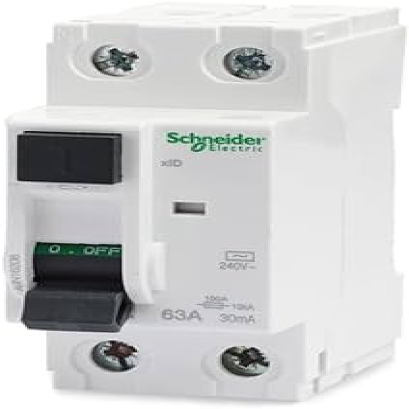 schneider RCCBs xID  - 2 Pole - (63A - 30mA) Type -AC (A9N16208)