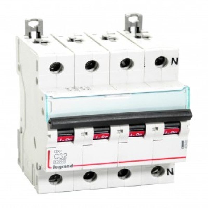 Legrand DX3 AC MCBs - C Curve Triple Pole + Neutral 415 V~ (32A)