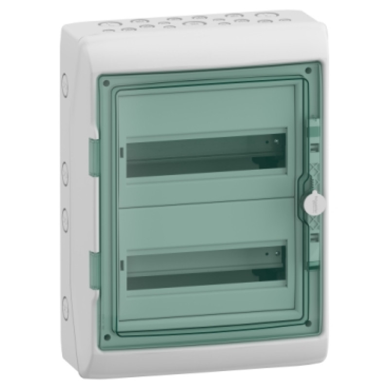 Schneider WeatherProof Mini Enclosures for modular devices (with terminal blocks) - IP65 -  2 row 24 module - (13433)