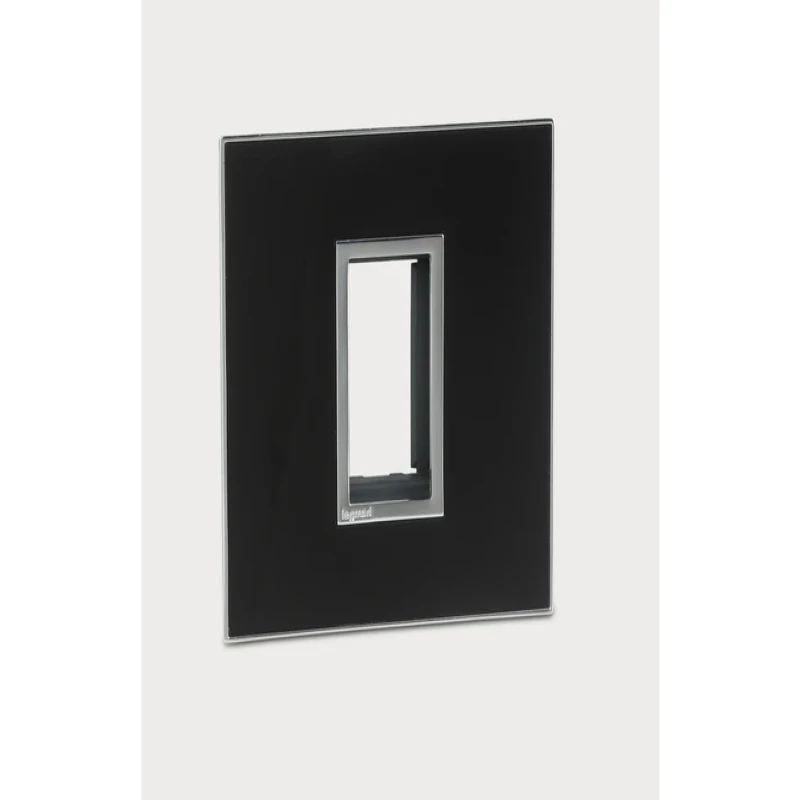 Legrand Arteor Mirror Finish Square Cover Plate w Overmoulded Frame 1 Module (Mirror Black & Mirror White)
