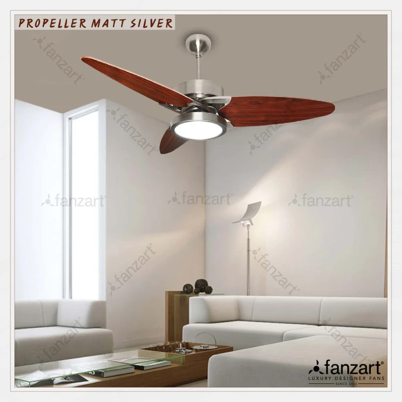 Fanzart Propeller – 52″ Contemporary fan with 3 x Special Treated Plywood Blades, Multi Coloured LED, BLDC Motor and Remote Control