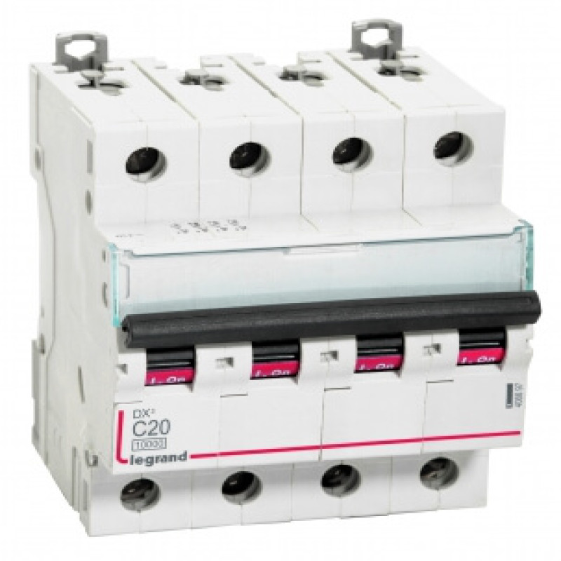 Legrand DX3 AC MCBs - C Curve Four Pole 415 V~ (20A)