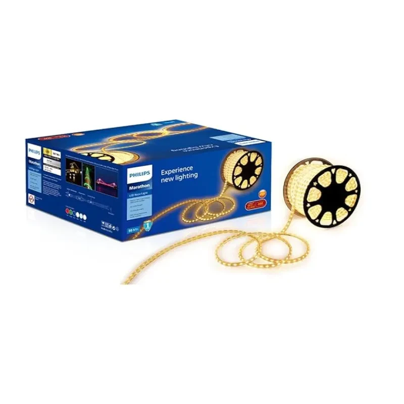PHILIPS Marathon LED Rope Light 50 Meters (Warm White - Yellow) Waterproof (Pack of 1)