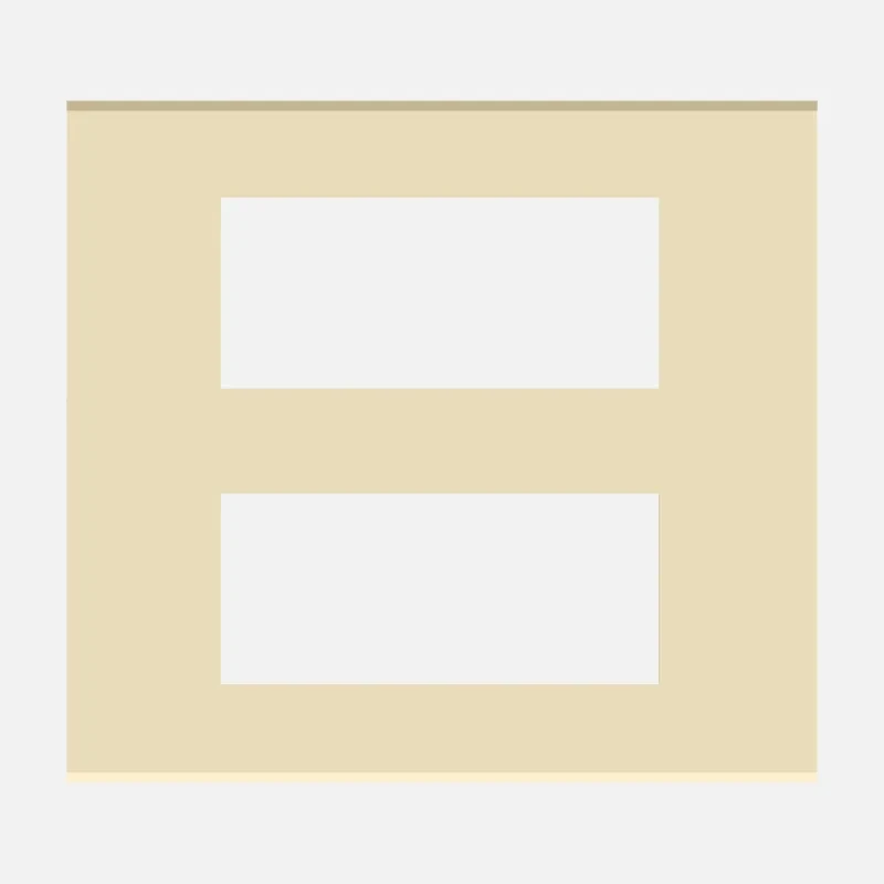 NORISYS CUBE Series 16M Flat'5 Plate with Frame (Matt Gold & Cocoa Brown)