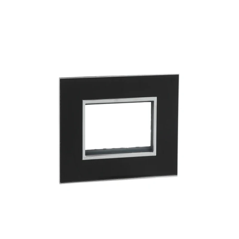 Legrand Arteor Mirror Finish Square Cover Plate w Overmoulded Frame 4 Module (Mirror Black & Mirror White)