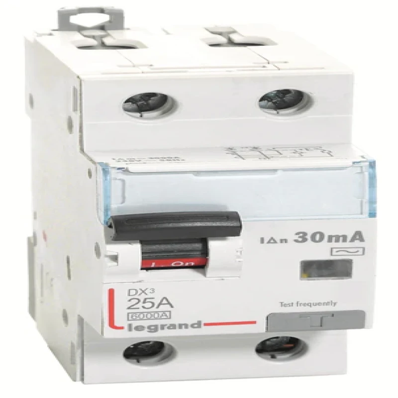 Legrand DX3 RCBOs 6kA - Double Pole 240 V~ (25A - 30mA) Type - Hpi