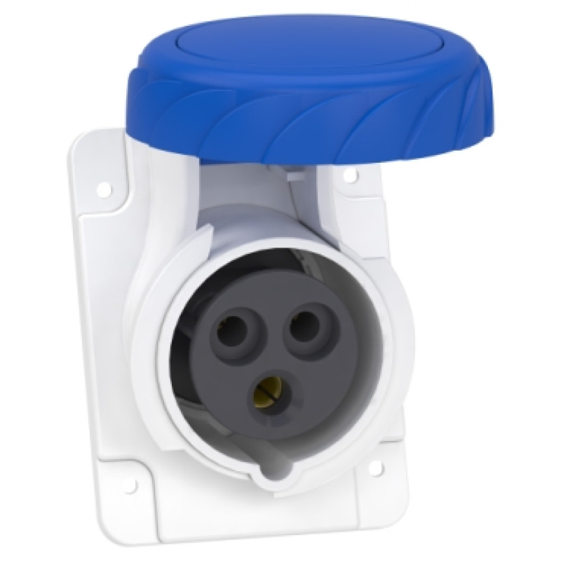 Schneider 16A 2P + E screw-socket-angled - IP67 200...250 V AC Panel ( PKF16F723)