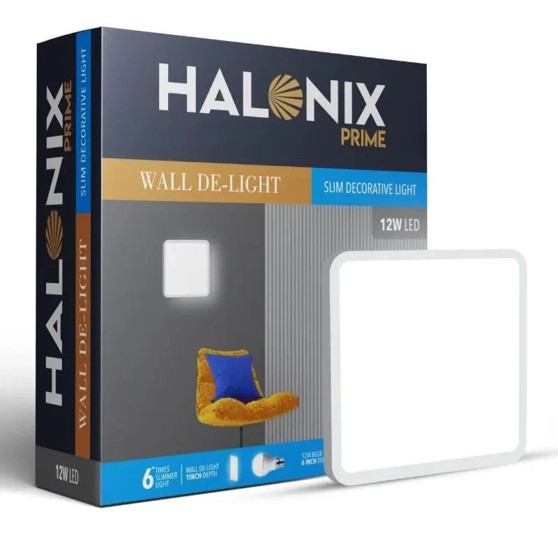 Halonix Prime 12W Square Wall De-Light