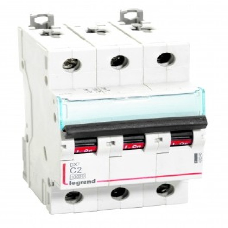 Legrand DX3 AC MCBs - C Curve Triple Pole 415 V~ (2A)