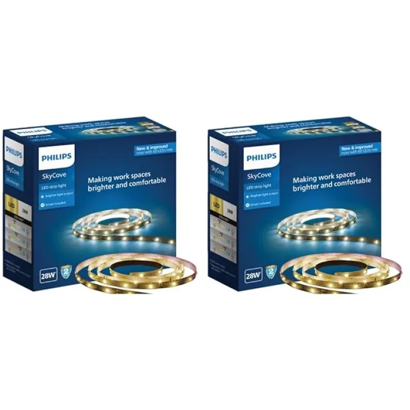 Philips SkyCove 28-Watt LED Strip Lights (Warm White, Pack of 2)