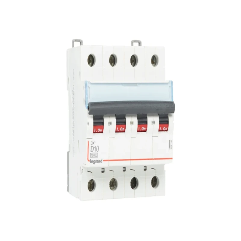Legrand DX3 AC MCBs - D Curve Four Pole 415 V~ (10A)
