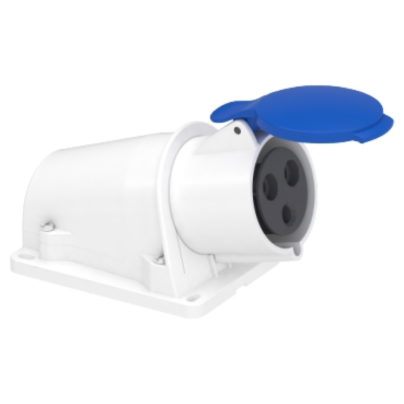 Schneider 32A 2P + E screw-socket-angled - IP44 200...250 V AC - (PKF32W423)