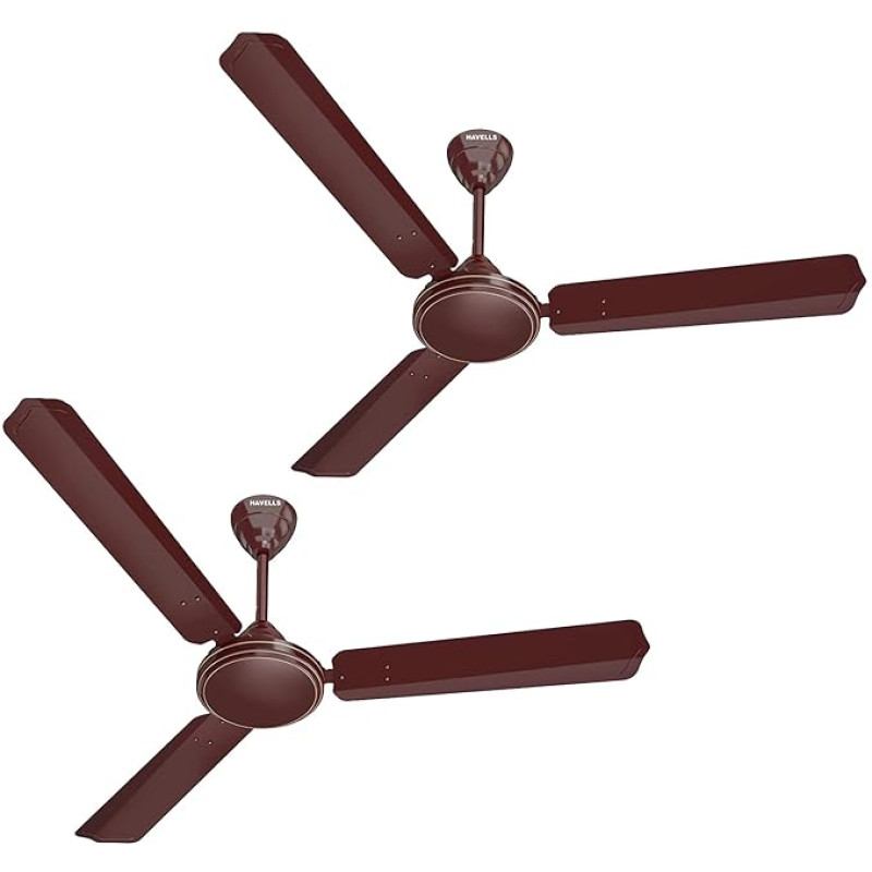 Havells 1200mm Thrill Air Energy Saving Ceiling Fan (Brown, Pack of 2)