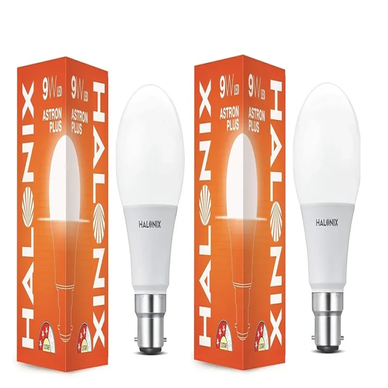 Halonix Astron Plus B22 9-Watt LED Bulb (Cool White) - Pack of 2