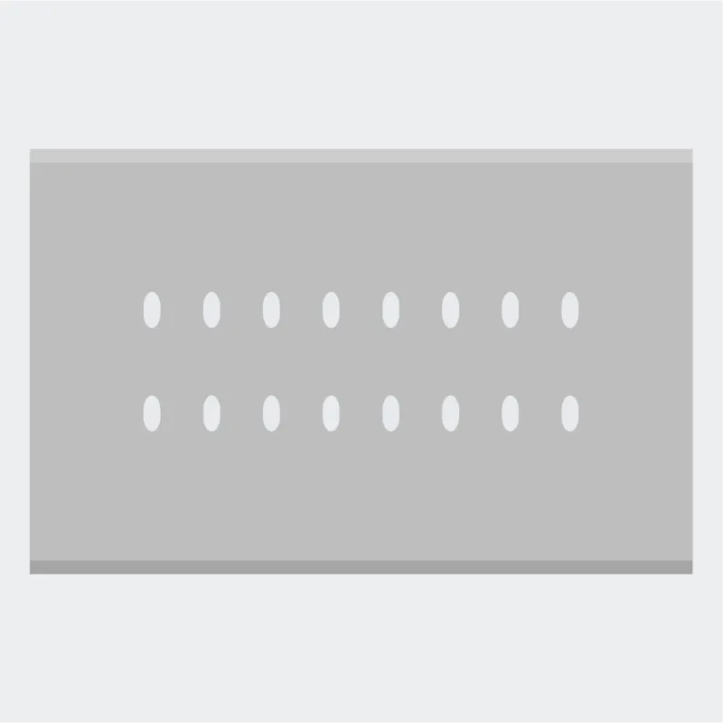Norisys TG9 8M Solid Aluminum Plate with 16 holes