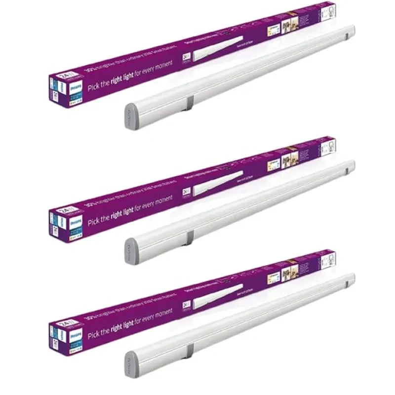 Philips Smart Wi-Fi LED Batten 24-Watt WiZ Connected (Pack of 3) (Shades of White + Tuneable + Dimmable + Pre-Set Modes) (Compatible with Amazon Alexa and Google Assistant)