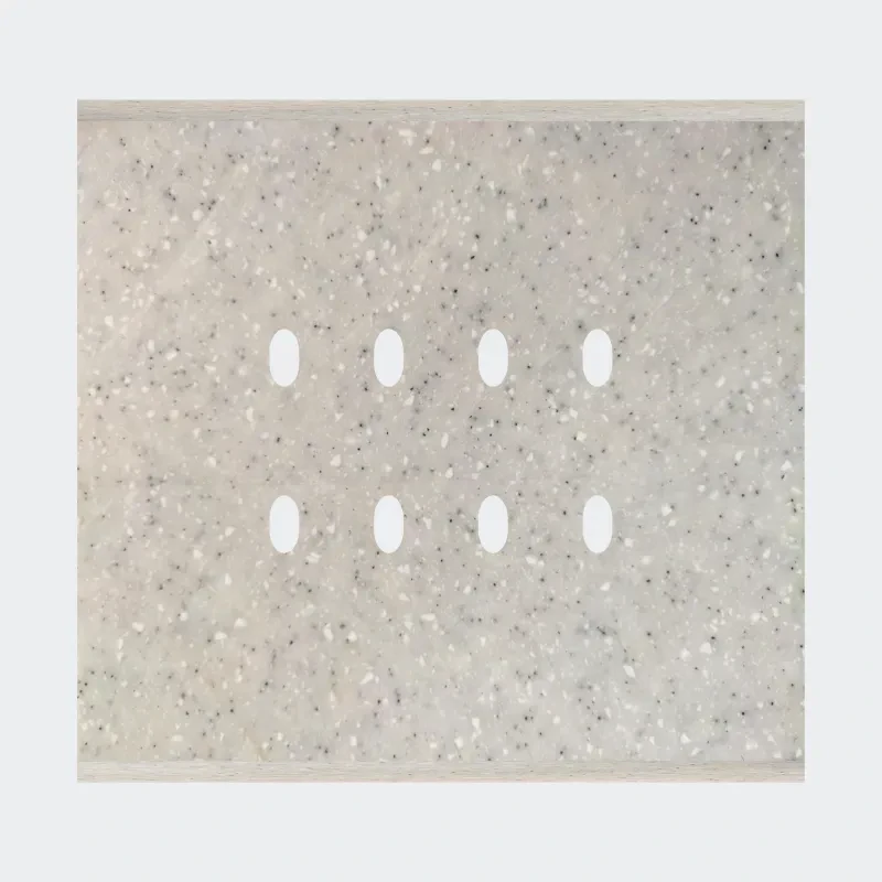 Norisys TG9 4M Solid Marble Finish Plate with 8 holes