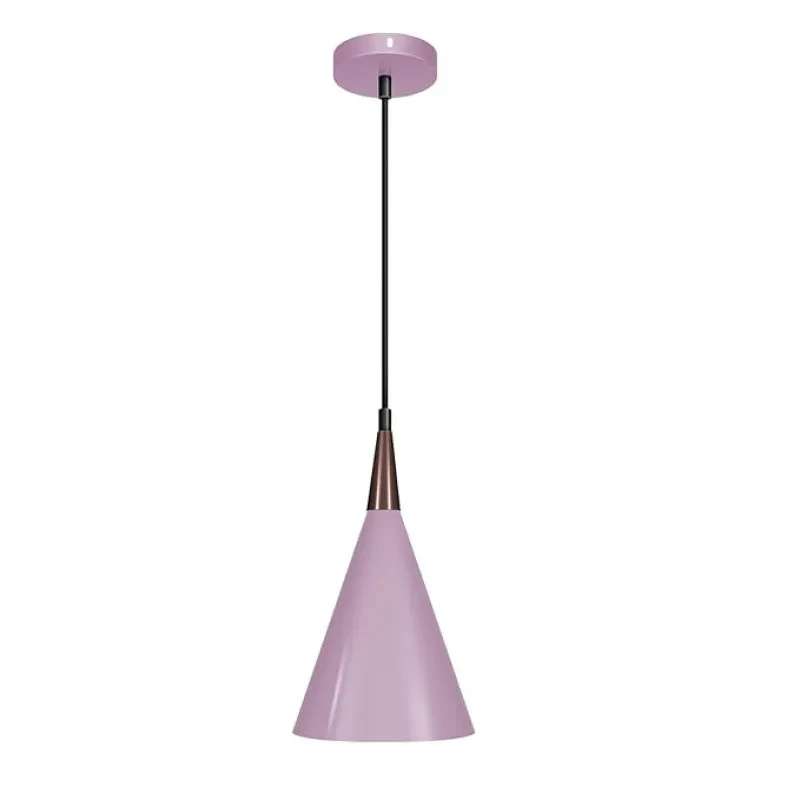 wipro BeuHome Pendant Light BP04 | Premium Indoor Decorative Light with Contemporary Sleek Design | Hanging Light for Living Room, Dining | E27 (Matte Pink)