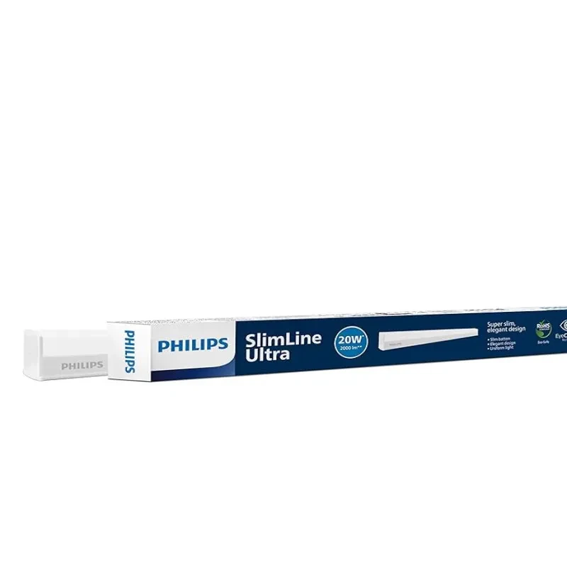 PHILIPS 20-watt LED Batten - Tubelight | Slimline Ultra Compact 4-ft LED Batten for Living Room & Bedroom | Cool Day Light, Pack of 1