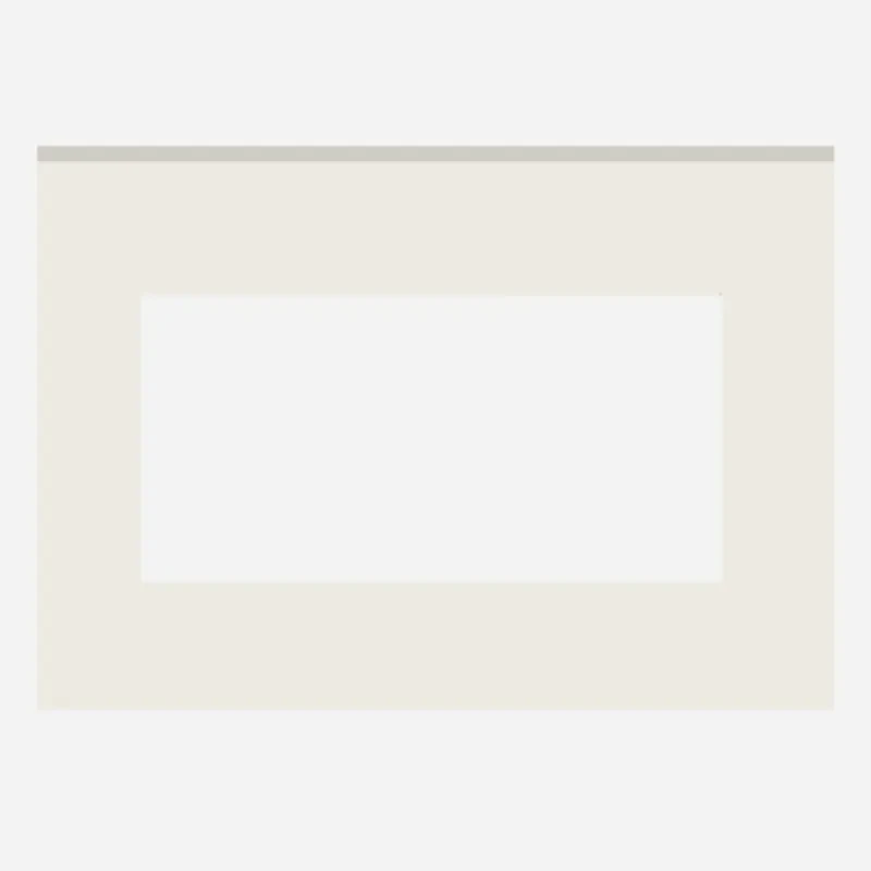 NORISYS CUBE Series 8M Solid Glass Plate with Frame ( Ice White & Metal Gray)