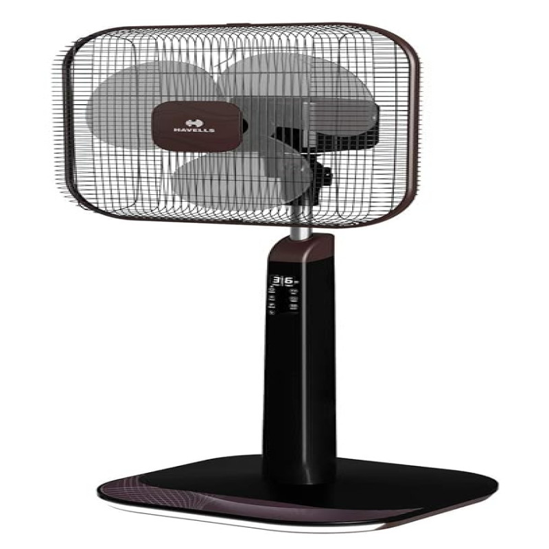 Havells 400mm LED Pedestal Fan with Remote | Square Wire Guard